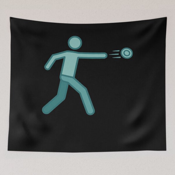 Item preview, Disc Golf Player Throwing Flying Disc Golfer Scene designed and sold by LuminOrb.
