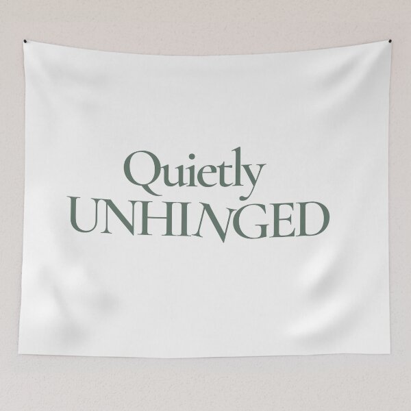 Item preview, Quietly Unhinged – Minimal Dark Humor in Earthy Tones designed and sold by CL_Graphics.