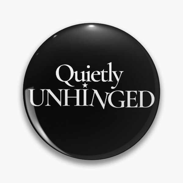 Item preview, Quietly Unhinged – Minimal Dark Humor Typography Design designed and sold by CL_Graphics.