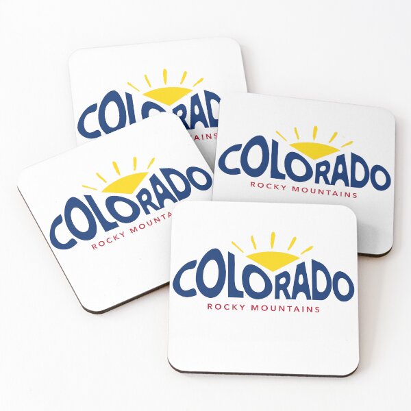 Item preview, Colorado Rocky Mountains Graphic, CO Flag Colors, American Travel, Skiing Hiking designed and sold by MerchSearchCO.