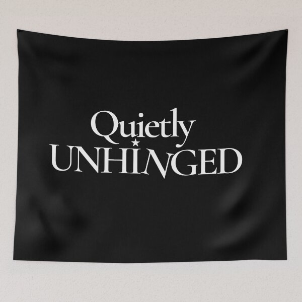 Item preview, Quietly Unhinged – Minimal Dark Humor Typography Design designed and sold by CL_Graphics.