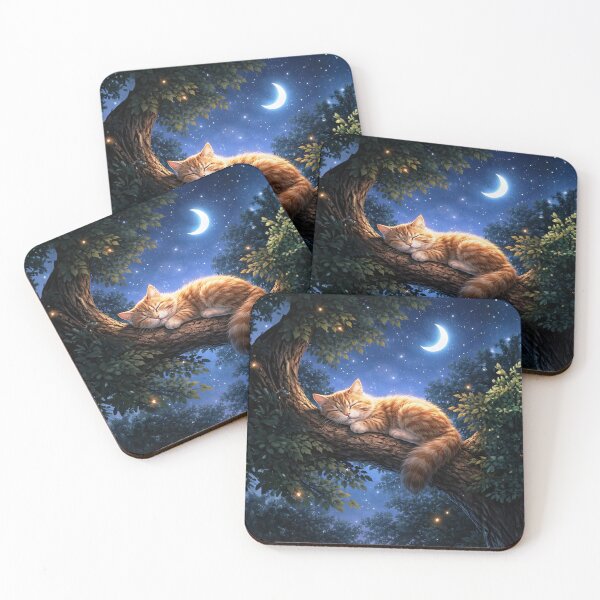 Item preview, Moonlit Cat Dreams designed and sold by WJ Cozy Creations.