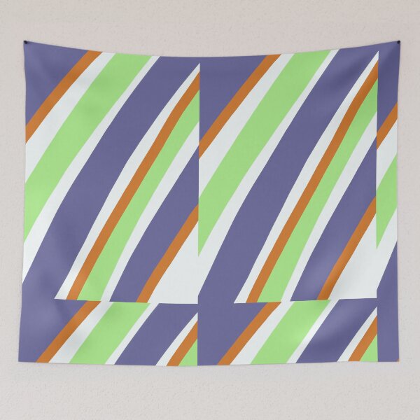 Item preview, Orange and blue striped texture designed and sold by tornasolhaze.