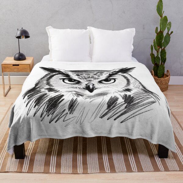 Item preview, Detailed Owl Drawing with Unique Texture designed and sold by Wonderful Designs.