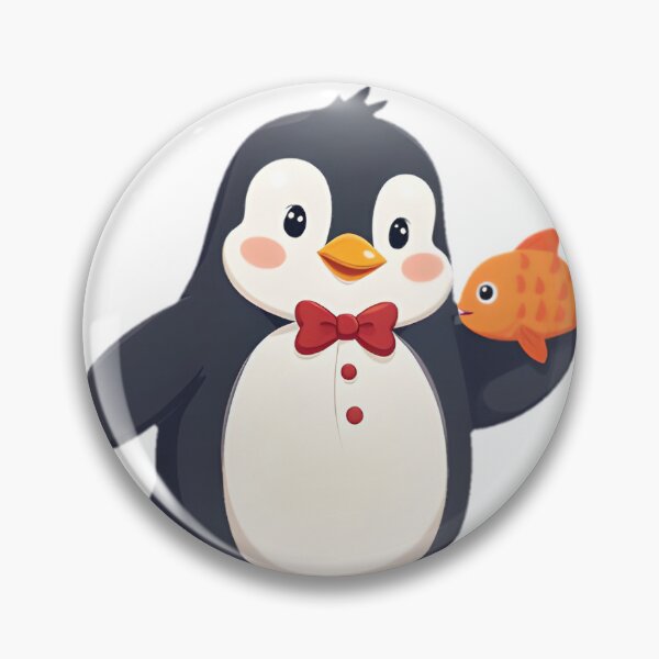 Item preview, Penguin Waiter Serving Fish Dish designed and sold by SunkenCost.