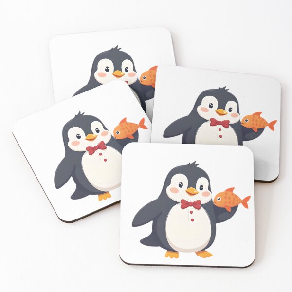 Item preview, Penguin Waiter Serving Fish Dish designed and sold by SunkenCost.
