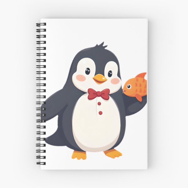 Item preview, Penguin Waiter Serving Fish Dish designed and sold by SunkenCost.