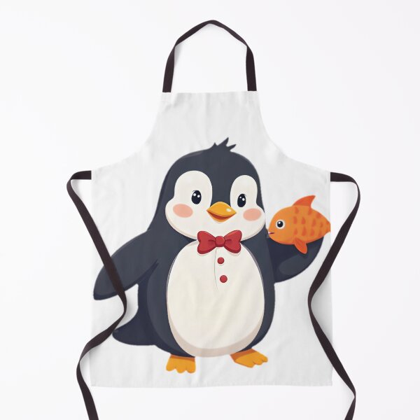 Item preview, Penguin Waiter Serving Fish Dish designed and sold by SunkenCost.