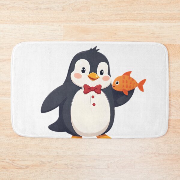 Item preview, Penguin Waiter Serving Fish Dish designed and sold by SunkenCost.