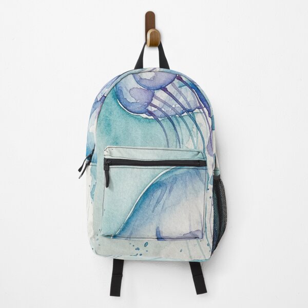 Item preview, Graceful Blue Watercolor Jellyfish Art designed and sold by capricedefille.