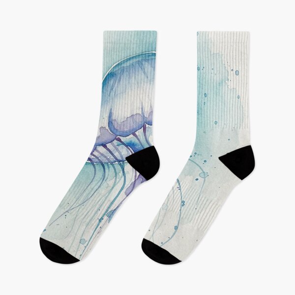 Aperçu de l'œuvre Aquarelle de Meduse, Bleu Ocean créée et vendue par capricedefille.