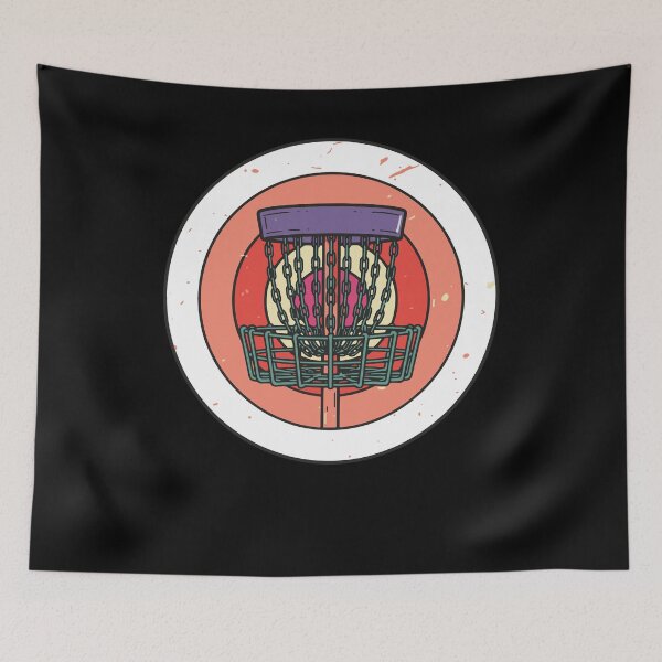 Item preview, Vintage Disc Golf Basket Flying Disc Scene designed and sold by LuminOrb.