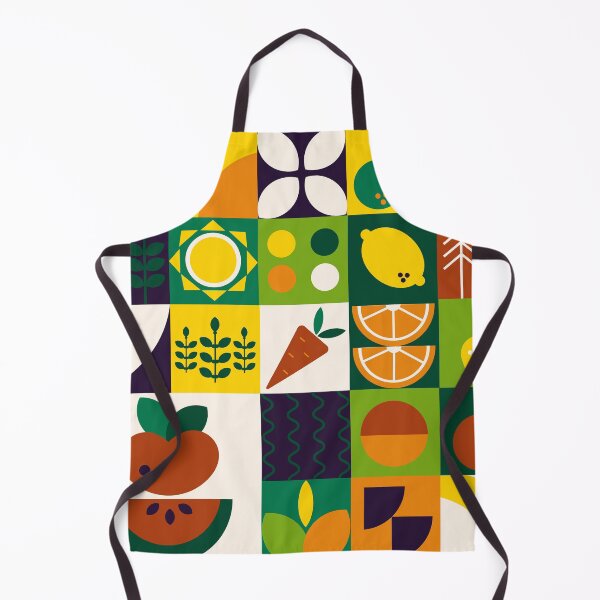 Item preview, Bauhaus Orange, Lime And Yellow Fruit Geometric Pattern designed and sold by DEC02.
