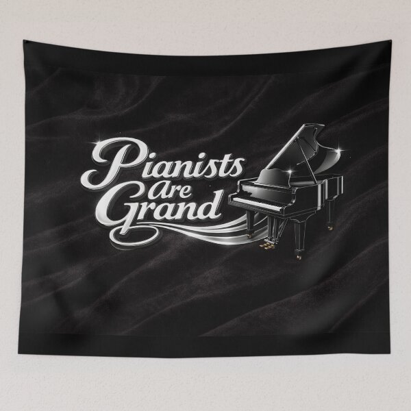 Item preview, Pianists Are Grand – Elegant Piano on Black Velvet designed and sold by MySheetMusicArt.