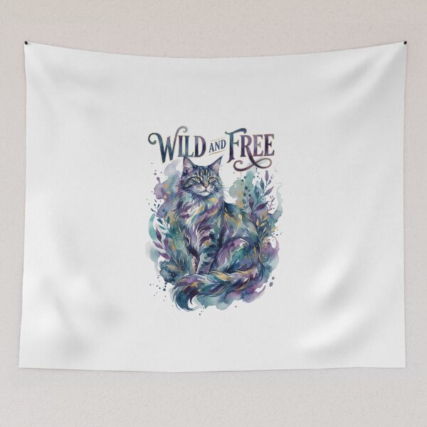 Item preview, Wild And Free Watercolor Cat Artistic Painterly Nature designed and sold by Quillway.