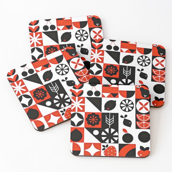 Item preview, Red, Black, And White Bauhaus Abstract Geometric Pattern designed and sold by DEC02.