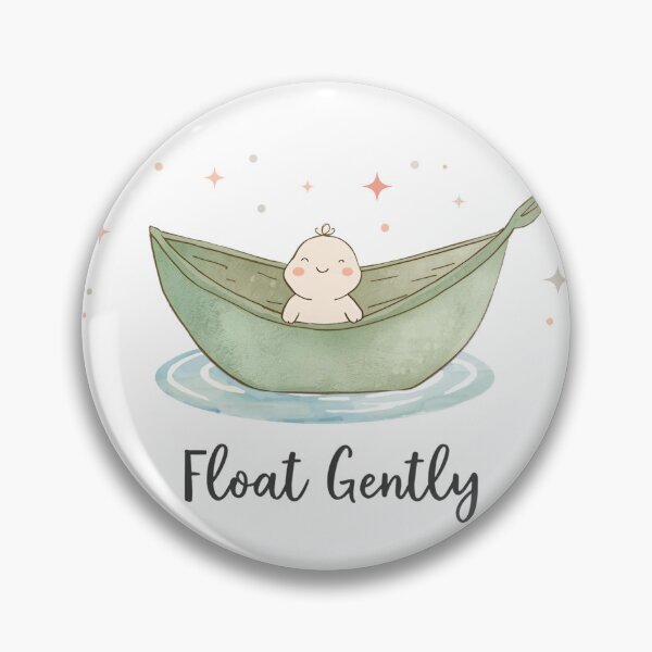 Item preview, Little Leaf Boat with Smiling Character, Kawaii Nature Illustration designed and sold by Moodune.
