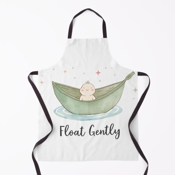 Item preview, Little Leaf Boat with Smiling Character, Kawaii Nature Illustration designed and sold by Moodune.