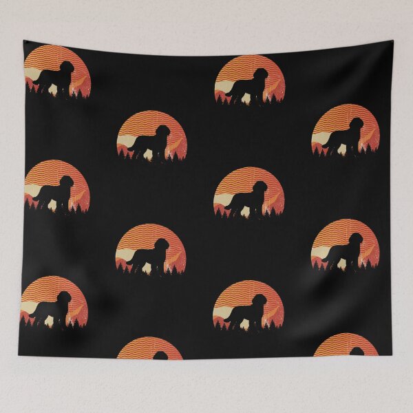 Item preview, Retro Wavy Lines Vintage Mountains Pyredoodle Gift designed and sold by Guarddogdrive.