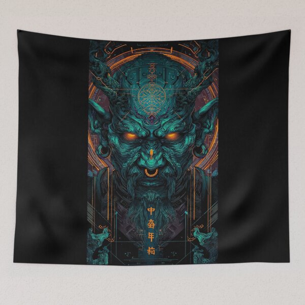 Item preview, Brujo cibernético con núcleo infernal designed and sold by DarkSpaceVibes.