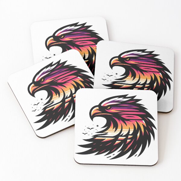 Item preview, Sunset Eagle Freedom Gradient Flight Spirit Art designed and sold by DrawDrip.