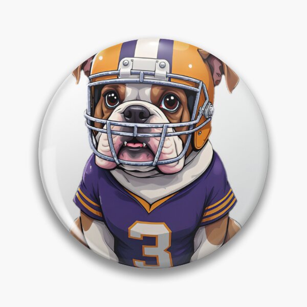 Item preview, Bulldog Football Mascot in Jersey designed and sold by SunkenCost.