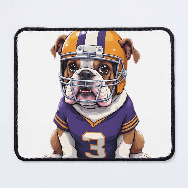 Item preview, Bulldog Football Mascot in Jersey designed and sold by SunkenCost.