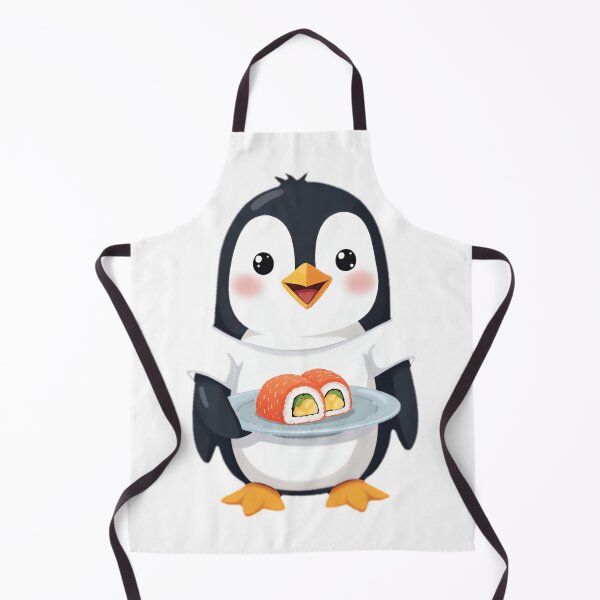 Item preview, Penguin Sushi Server Cute Illustration designed and sold by SunkenCost.