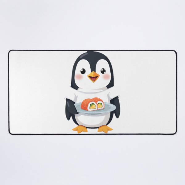 Item preview, Penguin Sushi Server Cute Illustration designed and sold by SunkenCost.
