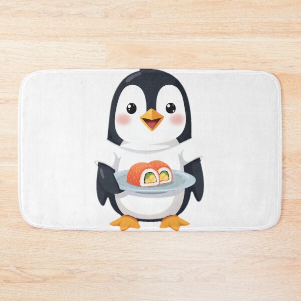Item preview, Penguin Sushi Server Cute Illustration designed and sold by SunkenCost.
