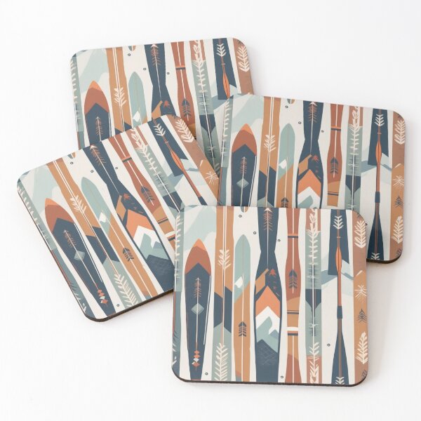 Item preview, Nordic Ski Pattern Phone Case - Minimal Alpine Skier Silhouettes Geometric Mountain Retro Winter Design designed and sold by Esterlane.