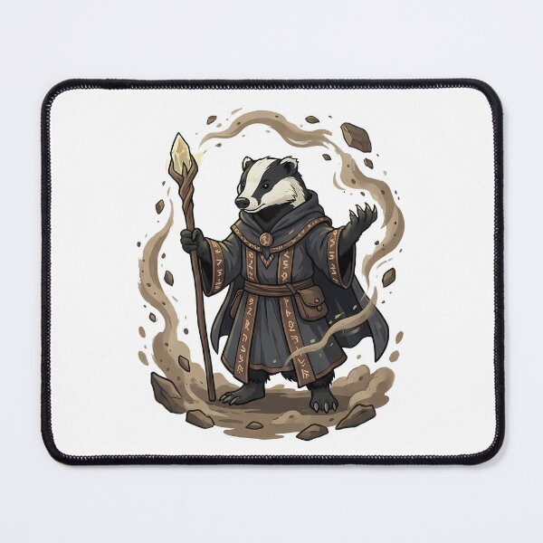 Item preview, Fantasy Badger Earth Mage Wizard designed and sold by k3rstman1.