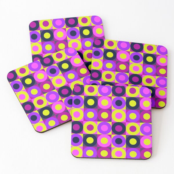 Item preview, Colorful Circles On Squares Vibrant Geometric Modern Pattern designed and sold by DEC02.