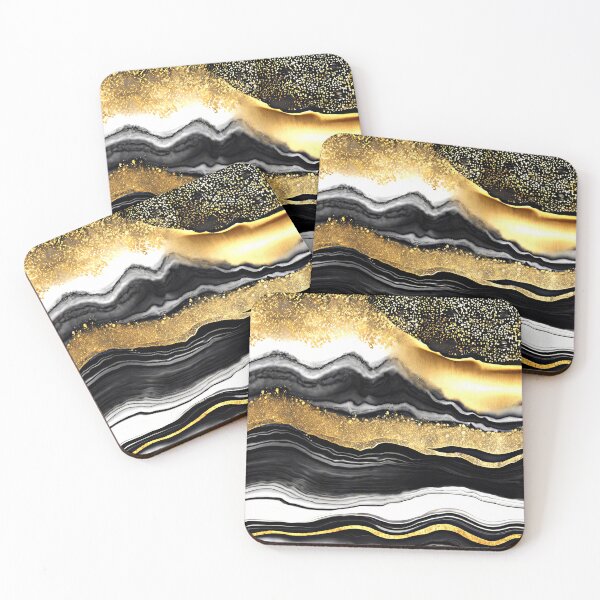 Item preview, Golden Marbled Abstract Art With 'Magical Fairy Dust' designed and sold by DEC02.