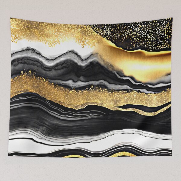 Item preview, Golden Marbled Abstract Art With 'Magical Fairy Dust' designed and sold by DEC02.
