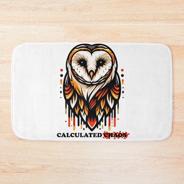 Item preview, Calculated Chaos Owl Fire Wisdom Strategy Art designed and sold by DrawDrip.