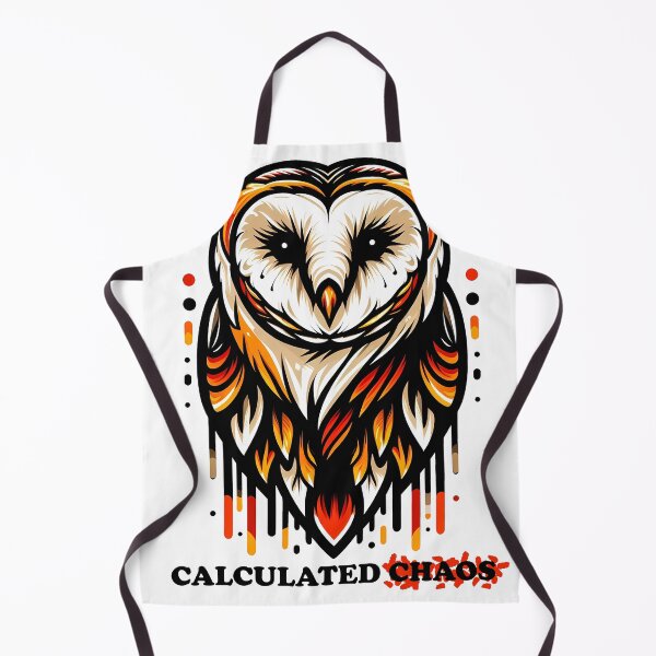 Item preview, Calculated Chaos Owl Fire Wisdom Strategy Art designed and sold by DrawDrip.