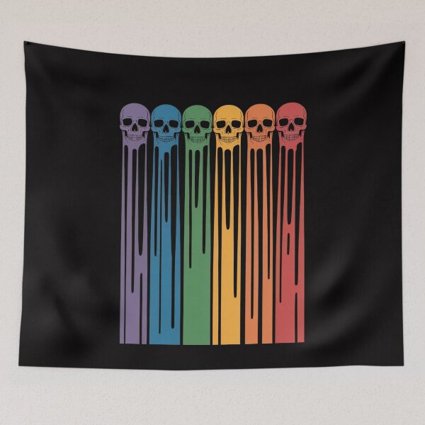 Item preview, LGBT Gay Pride Skull Rainbow Heart LGBT Support designed and sold by sonlylya.