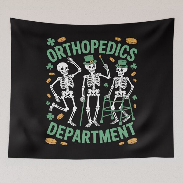 Item preview, Orthopedics Department Nurse St Patrick's Day Skeleton Ortho designed and sold by berniceschm.