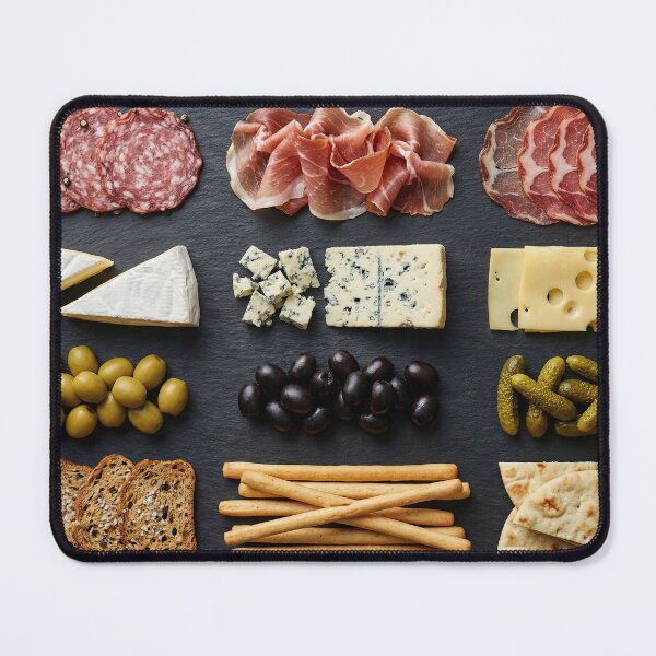Item preview, Gourmet Charcuterie Board Knolling on Slate designed and sold by SavinMercantile.