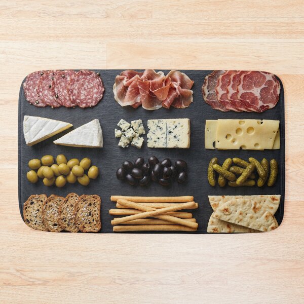Item preview, Gourmet Charcuterie Board Knolling on Slate designed and sold by SavinMercantile.