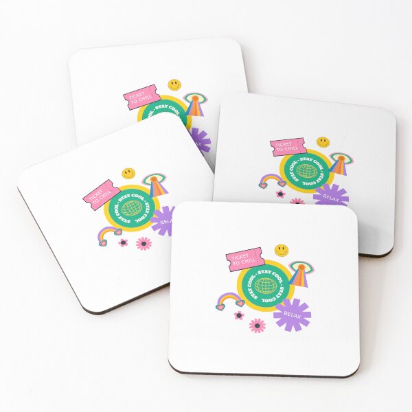 Item preview, Stay Cool - Relax Retro Sticker Style Positive Graphic Design  designed and sold by TalkTee Me.