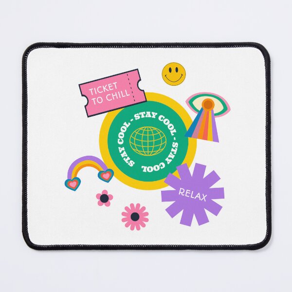 Item preview, Stay Cool - Relax Retro Sticker Style Positive Graphic Design  designed and sold by TalkTee Me.