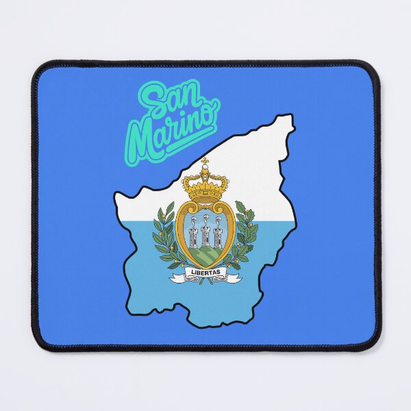 Item preview, San Marino: Map Outline with Coat of Arms Inside designed and sold by QuoteCanvas.TH.