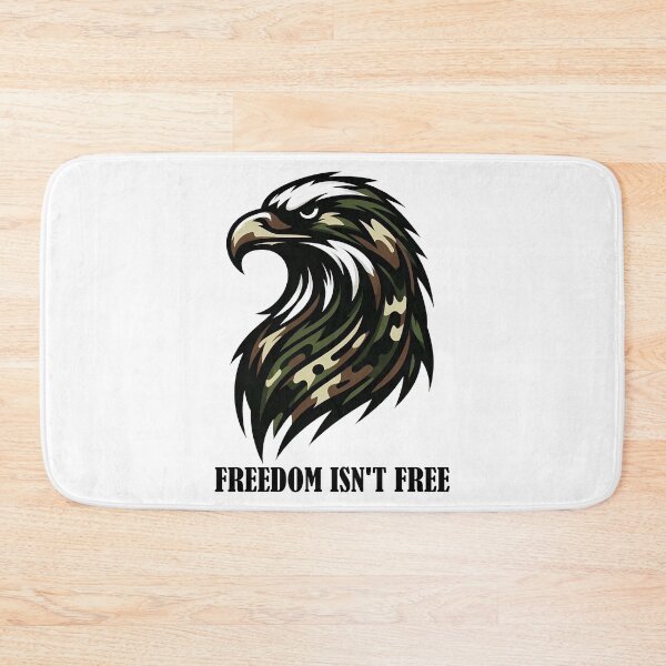 Item preview, Freedom Isn't Free Camo Eagle Military Veteran Art designed and sold by DrawDrip.