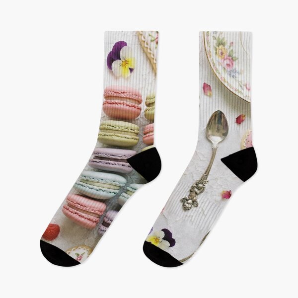 Item preview, Elegant Pastel Macaron & Cookie Flat Lay on Lace designed and sold by SavinMercantile.