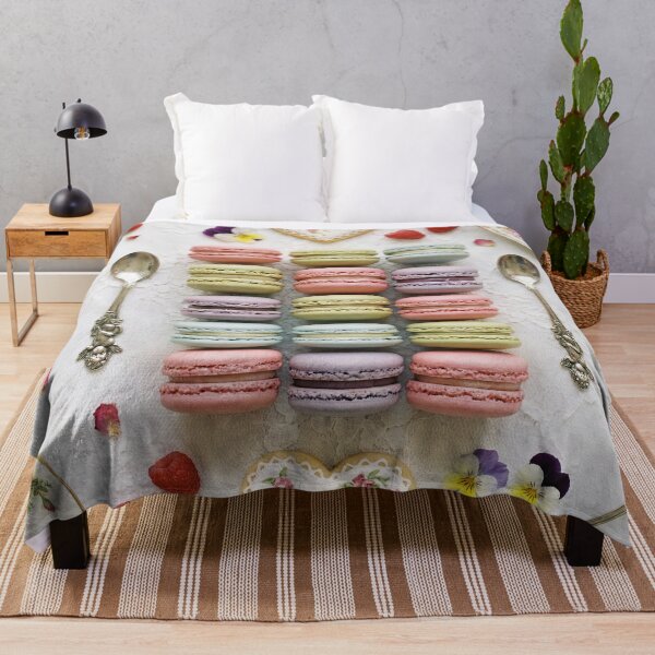 Item preview, Elegant Pastel Macaron & Cookie Flat Lay on Lace designed and sold by SavinMercantile.