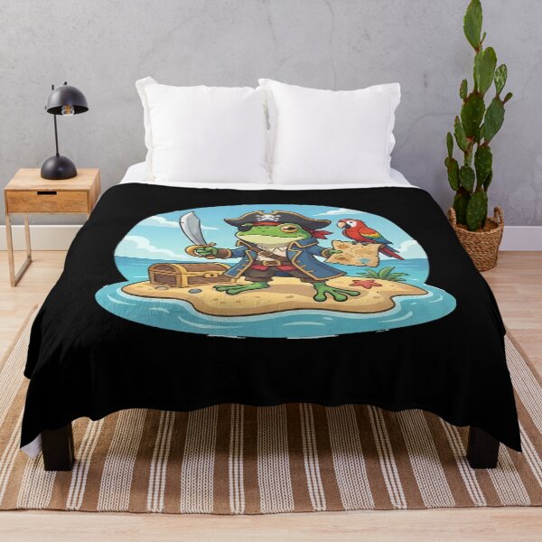 Item preview, Whimsical Frog Pirate Treasure Map Fantasy designed and sold by k3rstman1.