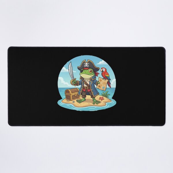 Item preview, Whimsical Frog Pirate Treasure Map Fantasy designed and sold by k3rstman1.