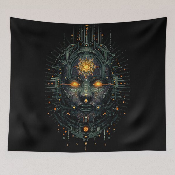 Item preview, Cyber Hierophant Sacred Tech Idol designed and sold by DarkSpaceVibes.